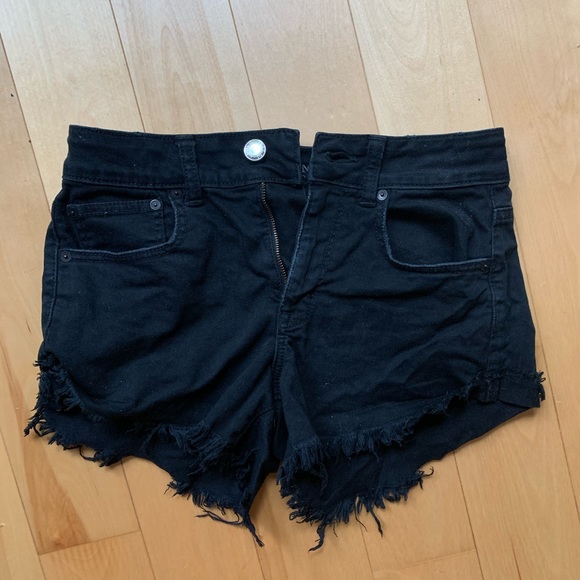 Black denim shorts - Picture 1 of 1